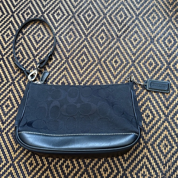 Vintage Y2K Coach signature demi pouch 6094 black with nickel - Picture 13 of 13